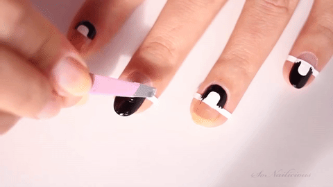 мастер-класс как сделать маникюр с негативным пространством фото